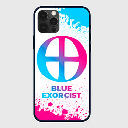 Чехол для iPhone 12 Pro Blue Exorcist neon gradient style, цвет: 3D-черный