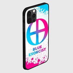 Чехол для iPhone 12 Pro Blue Exorcist neon gradient style, цвет: 3D-черный — фото 2