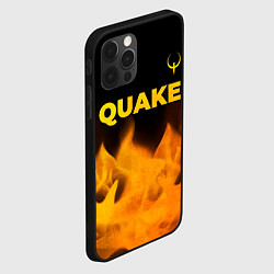 Чехол для iPhone 12 Pro Quake - gold gradient: символ сверху, цвет: 3D-черный — фото 2