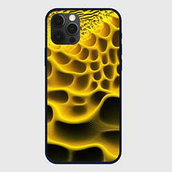 Чехол для iPhone 12 Pro Yellow background, цвет: 3D-черный