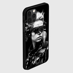 Чехол для iPhone 12 Pro Девушка кибергот, цвет: 3D-черный — фото 2