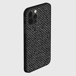 Чехол для iPhone 12 Pro Черно-белый абстрактный мелкий узор, цвет: 3D-черный — фото 2