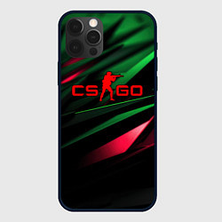 Чехол для iPhone 12 Pro CS GO green red, цвет: 3D-черный