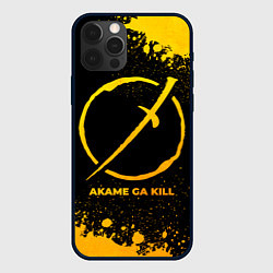 Чехол для iPhone 12 Pro Akame ga Kill - gold gradient, цвет: 3D-черный