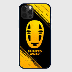 Чехол для iPhone 12 Pro Spirited Away - gold gradient, цвет: 3D-черный