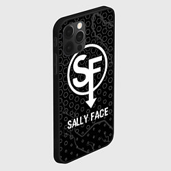 Чехол для iPhone 12 Pro Sally Face glitch на темном фоне, цвет: 3D-черный — фото 2