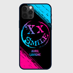 Чехол для iPhone 12 Pro Avril Lavigne - neon gradient, цвет: 3D-черный