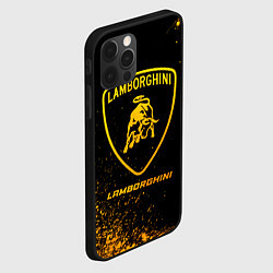 Чехол для iPhone 12 Pro Lamborghini - gold gradient, цвет: 3D-черный — фото 2