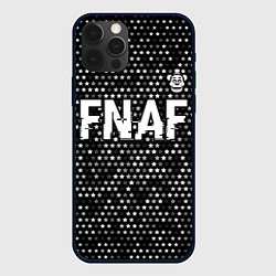 Чехол для iPhone 12 Pro FNAF glitch на темном фоне: символ сверху, цвет: 3D-черный