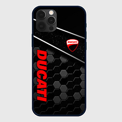 Чехол для iPhone 12 Pro Ducati - технологическая броня, цвет: 3D-черный