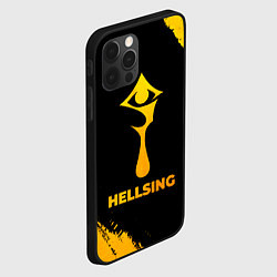 Чехол для iPhone 12 Pro Hellsing - gold gradient, цвет: 3D-черный — фото 2