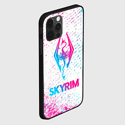 Чехол для iPhone 12 Pro Skyrim neon gradient style, цвет: 3D-черный — фото 2
