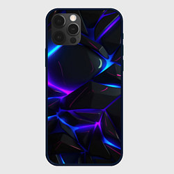 Чехол для iPhone 12 Pro Крупные неоновые объекты, цвет: 3D-черный