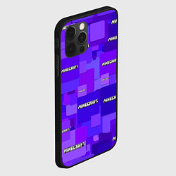 Чехол для iPhone 12 Pro Minecraft pattern logo, цвет: 3D-черный — фото 2