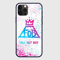Чехол iPhone 12 Pro Fall Out Boy neon gradient style