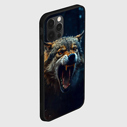 Чехол для iPhone 12 Pro Волк рассвет, цвет: 3D-черный — фото 2