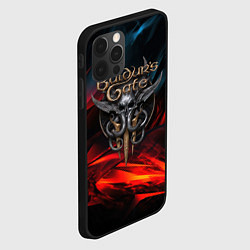 Чехол для iPhone 12 Pro Baldurs Gate 3 logo, цвет: 3D-черный — фото 2