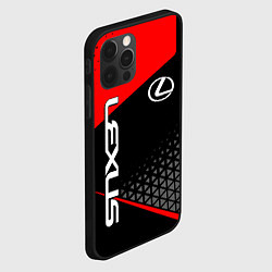 Чехол для iPhone 12 Pro Lexus - red sportwear, цвет: 3D-черный — фото 2