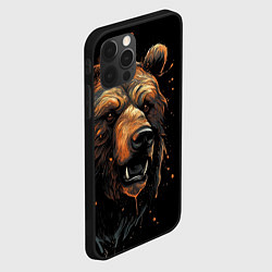 Чехол для iPhone 12 Pro Бурый медведь, цвет: 3D-черный — фото 2