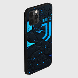 Чехол для iPhone 12 Pro Juventus abstract blue logo, цвет: 3D-черный — фото 2