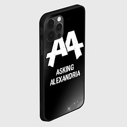 Чехол для iPhone 12 Pro Asking Alexandria glitch на темном фоне, цвет: 3D-черный — фото 2