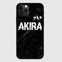 Чехол для iPhone 12 Pro Akira glitch на темном фоне: символ сверху, цвет: 3D-черный