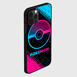 Чехол для iPhone 12 Pro Pokemon - neon gradient, цвет: 3D-черный — фото 2