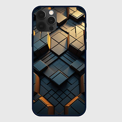 Чехол для iPhone 12 Pro Объемные кубы, цвет: 3D-черный