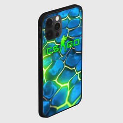 Чехол для iPhone 12 Pro CSGO green blue neon, цвет: 3D-черный — фото 2