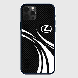 Чехол для iPhone 12 Pro Lexus - carbon line, цвет: 3D-черный