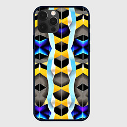 Чехол для iPhone 12 Pro Vanguard geometric pattern - neural network, цвет: 3D-черный