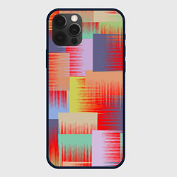 Чехол для iPhone 12 Pro Веселая разноцветная клетка, цвет: 3D-черный