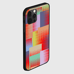 Чехол для iPhone 12 Pro Веселая разноцветная клетка, цвет: 3D-черный — фото 2