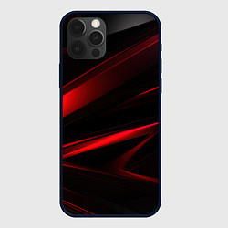 Чехол для iPhone 12 Pro Black and red, цвет: 3D-черный