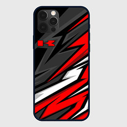 Чехол для iPhone 12 Pro Kawasaki - red uniform, цвет: 3D-черный