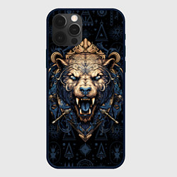 Чехол для iPhone 12 Pro Медведь викингов, цвет: 3D-черный
