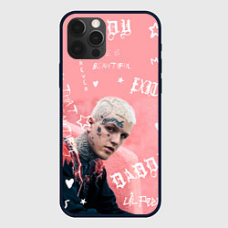 Чехол для iPhone 12 Pro Lil Peep тату розовый, цвет: 3D-черный