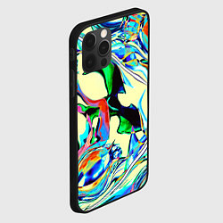 Чехол для iPhone 12 Pro Яркие абстрактные разводы, цвет: 3D-черный — фото 2