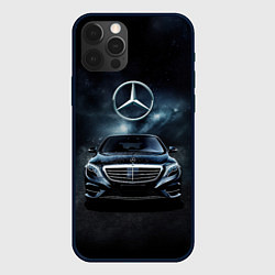 Чехол для iPhone 12 Pro Mercedes Benz black, цвет: 3D-черный