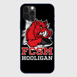 Чехол для iPhone 12 Pro FCSM hooligan, цвет: 3D-черный