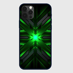 Чехол для iPhone 12 Pro Зеленый свет в абстракции, цвет: 3D-черный
