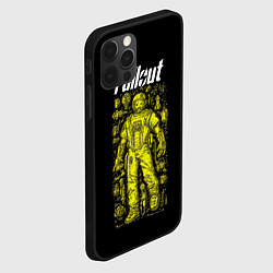 Чехол для iPhone 12 Pro Фалаут желтая силовая броня, цвет: 3D-черный — фото 2