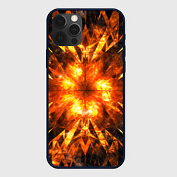 Чехол для iPhone 12 Pro Fire abstract, цвет: 3D-черный