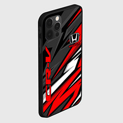 Чехол для iPhone 12 Pro Honda - CR-V - геометрия, цвет: 3D-черный — фото 2