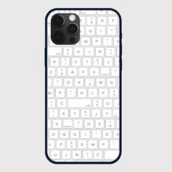 Чехол для iPhone 12 Pro Клавиатура apple, цвет: 3D-черный