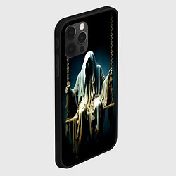 Чехол для iPhone 12 Pro Призрак на качелях, цвет: 3D-черный — фото 2