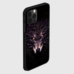 Чехол для iPhone 12 Pro Волк в кромешной темноте, цвет: 3D-черный — фото 2
