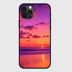 Чехол для iPhone 12 Pro Пляж vice city, цвет: 3D-черный