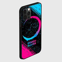 Чехол для iPhone 12 Pro Demon Slayer - neon gradient, цвет: 3D-черный — фото 2