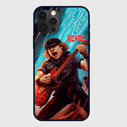 Чехол для iPhone 12 Pro ACDC rock music, цвет: 3D-черный